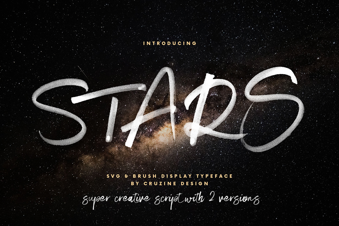 Stars SVG Brush Script