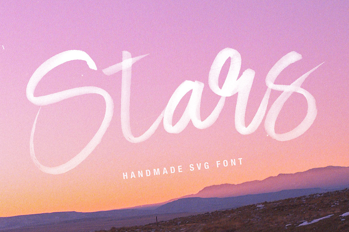 Stars SVG Brush Script