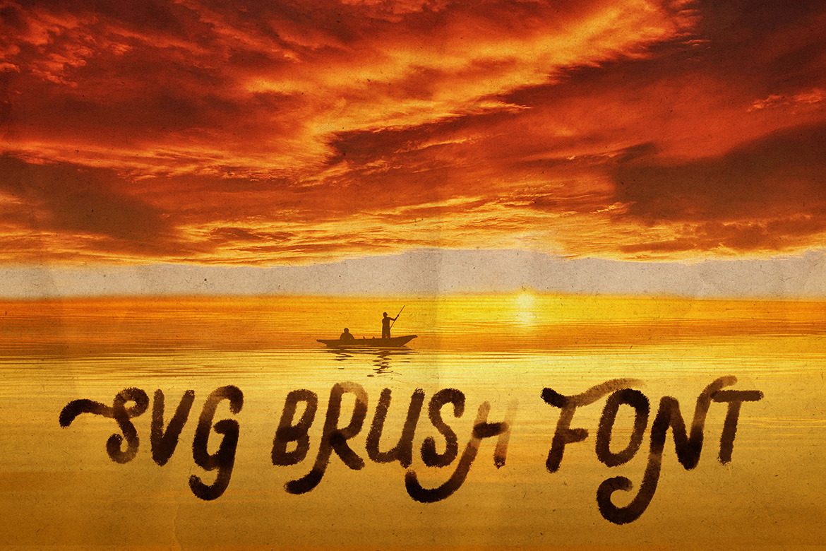 Tangerine Season SVG Brush Font