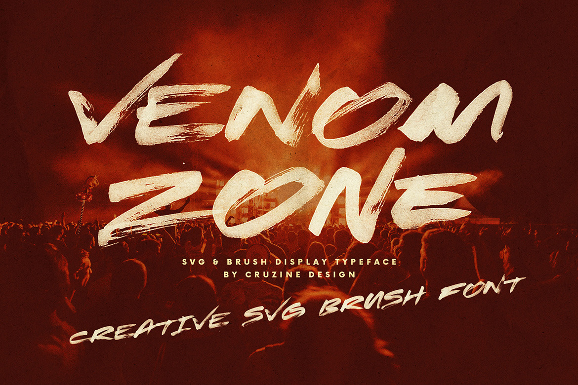 Venom Zone SVG Brush Font