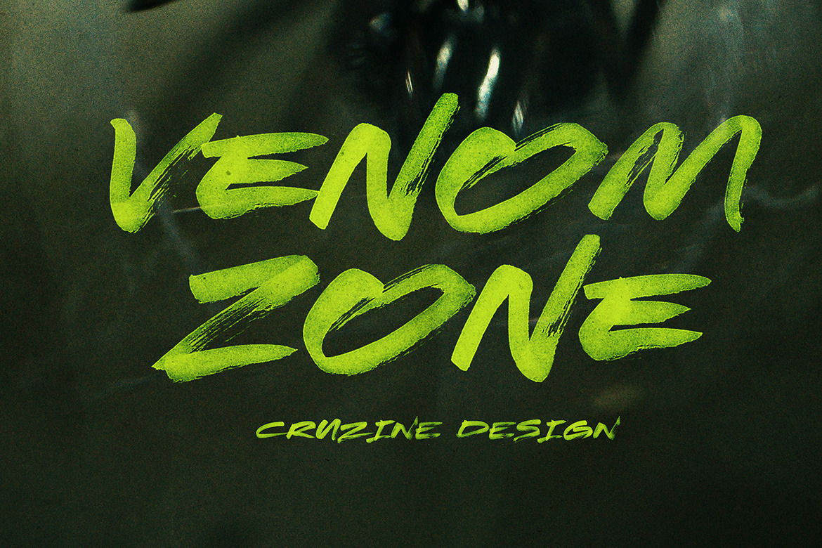 Venom Zone SVG Brush Font