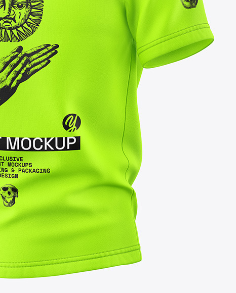 T-Shirt Mockup - Front Half Side View