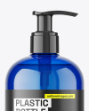 Blue Plastic Bottle w/ Pump Mockup