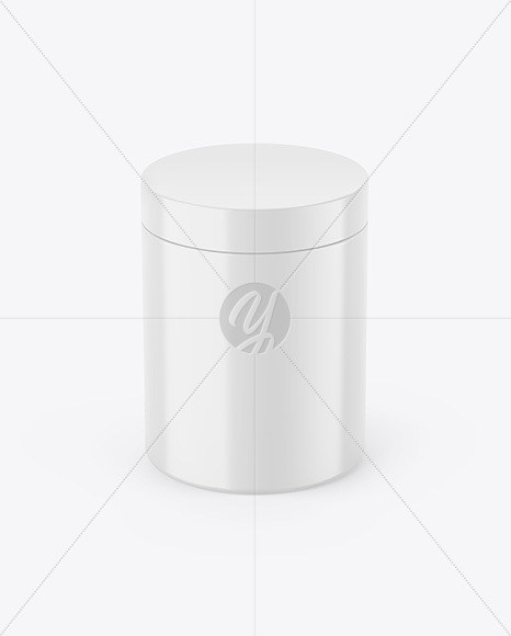 Glossy Jar With Pills Mockup