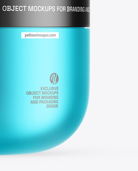 Matte Metallic Cosmetic Jar Mockup