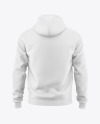 Quarter Zip Men's Hoodie Mockup - Back View