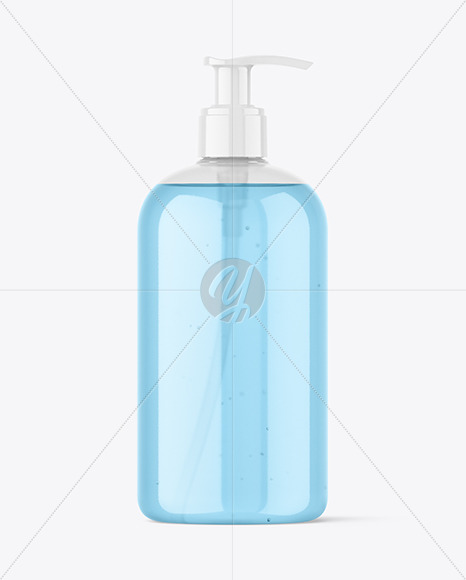 Clear Plastic Bottle w/ Pump Mockup Clear Plastic Bottle w/ Pump Mockup