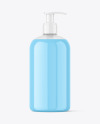Clear Plastic Bottle w/ Pump Mockup