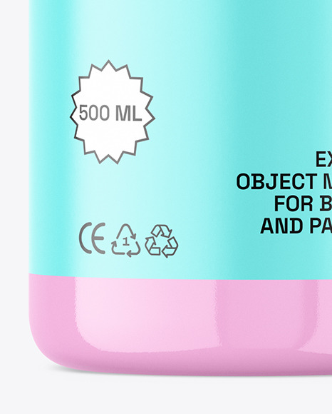 Clear Plastic Bottle w/ Pump Mockup