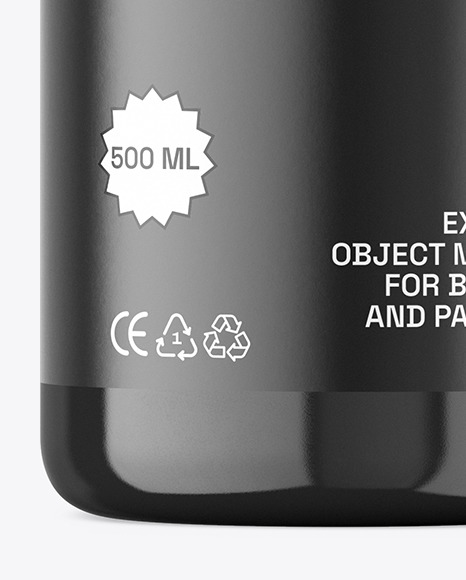 Glossy Plastic Bottle w/ Pump Mockup