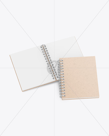 Two Kraft Notebooks Mockup