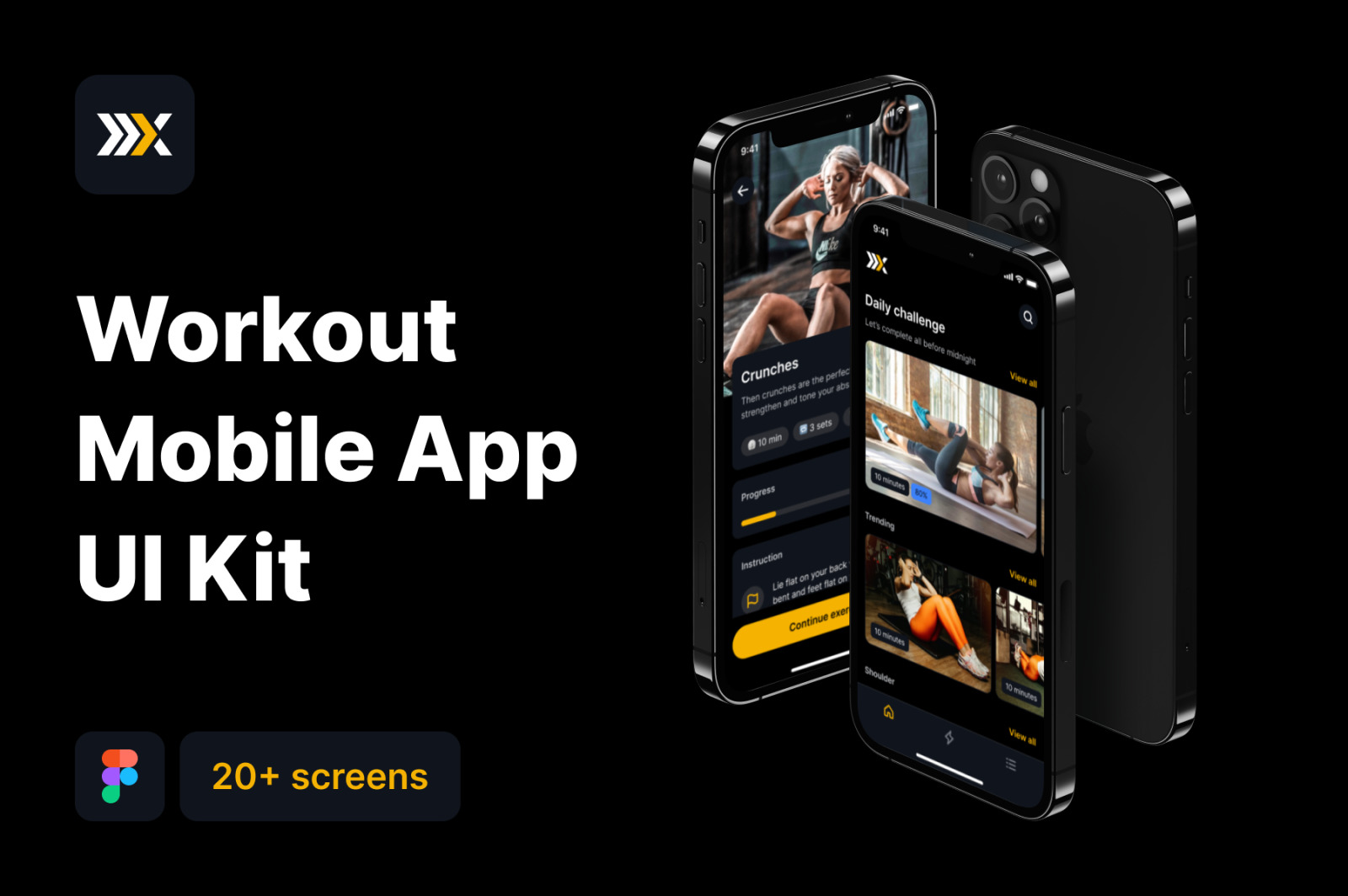 FitX - Workout Mobile App UI Kit FitX - Workout Mobile App UI Kit
