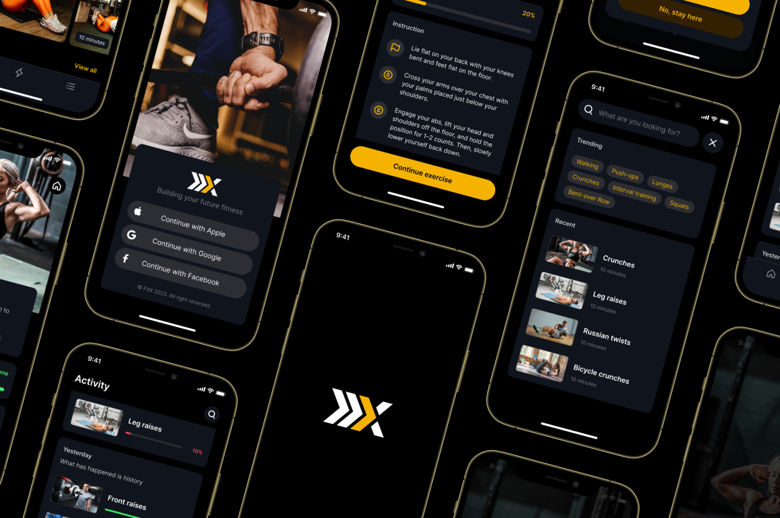 FitX - Workout Mobile App UI Kit