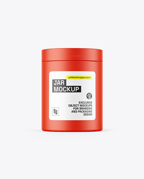 Matte Jar With Pills Mockup