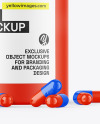 Matte Jar With Pills Mockup