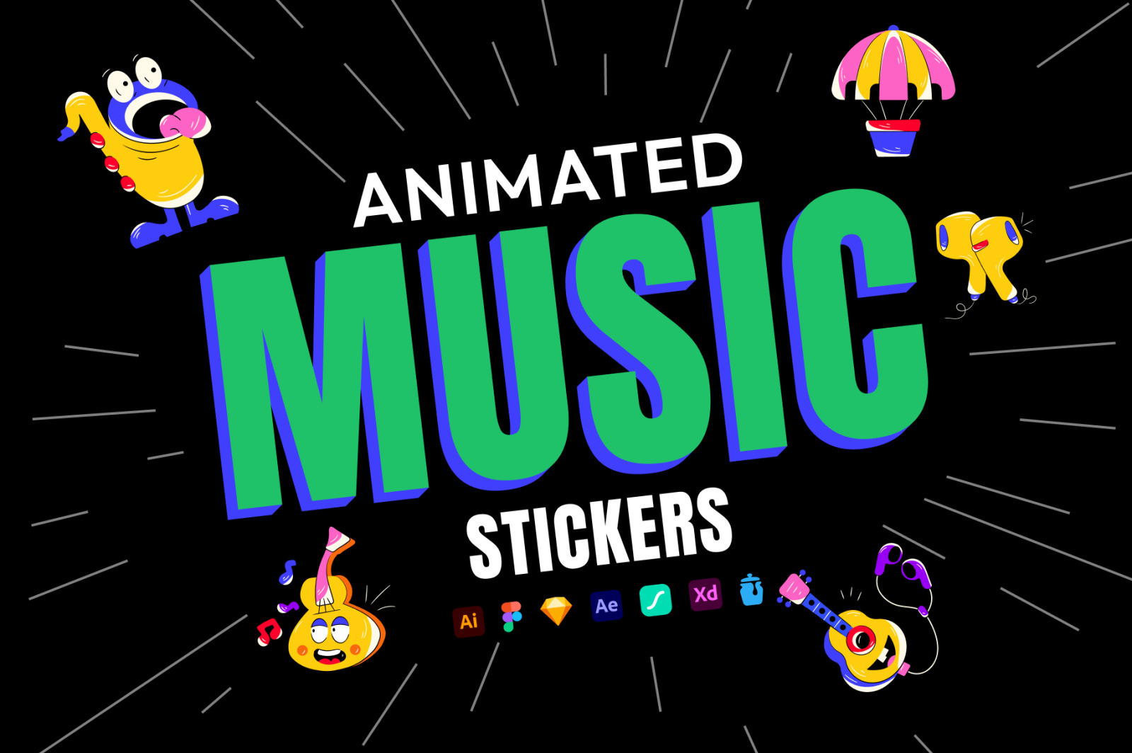 Animated Music Stickers