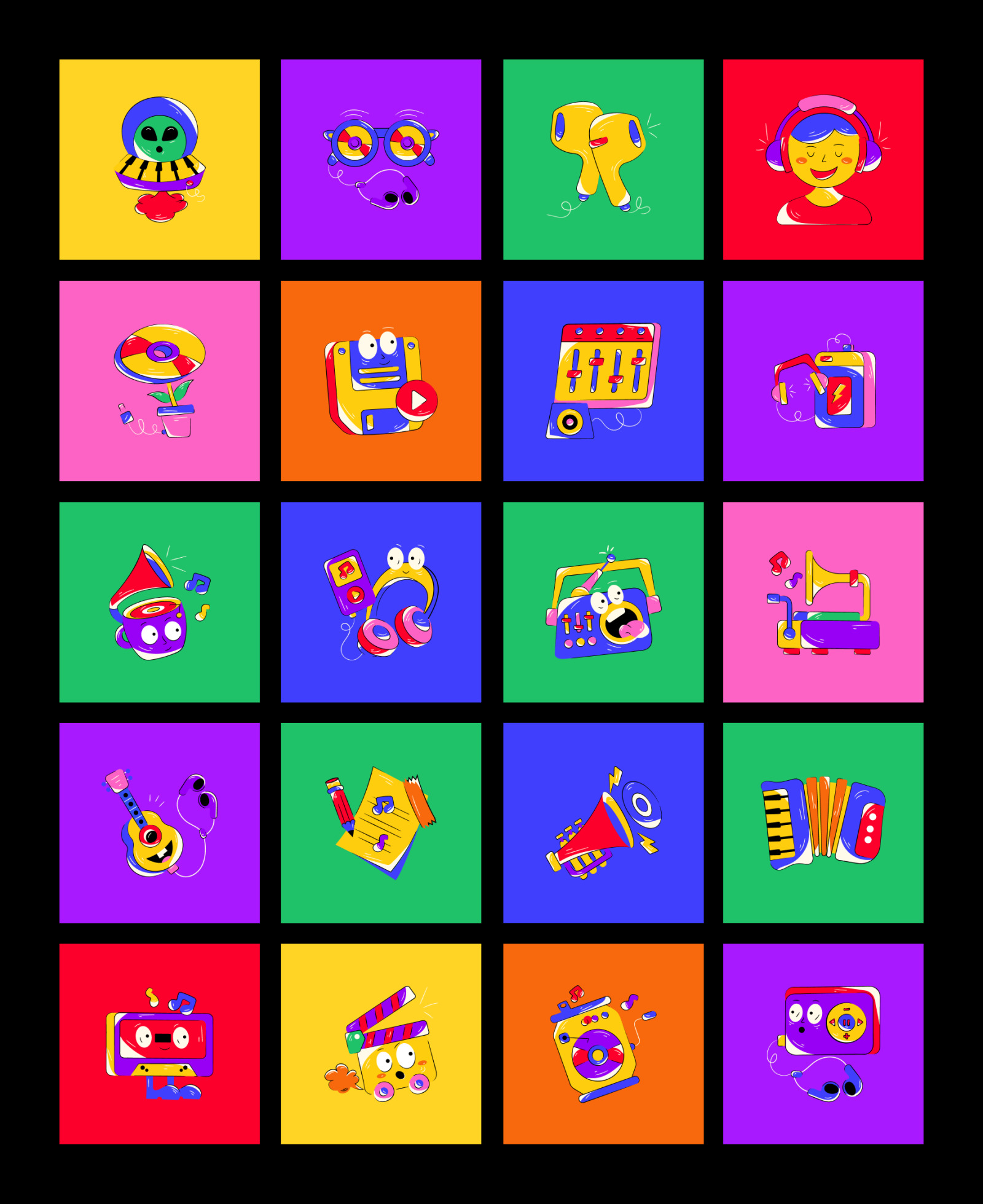 Animated Music Stickers