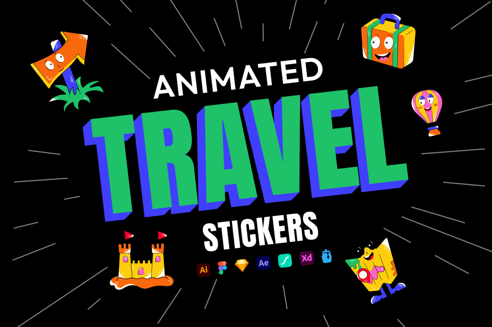 Animated Travel Stickers