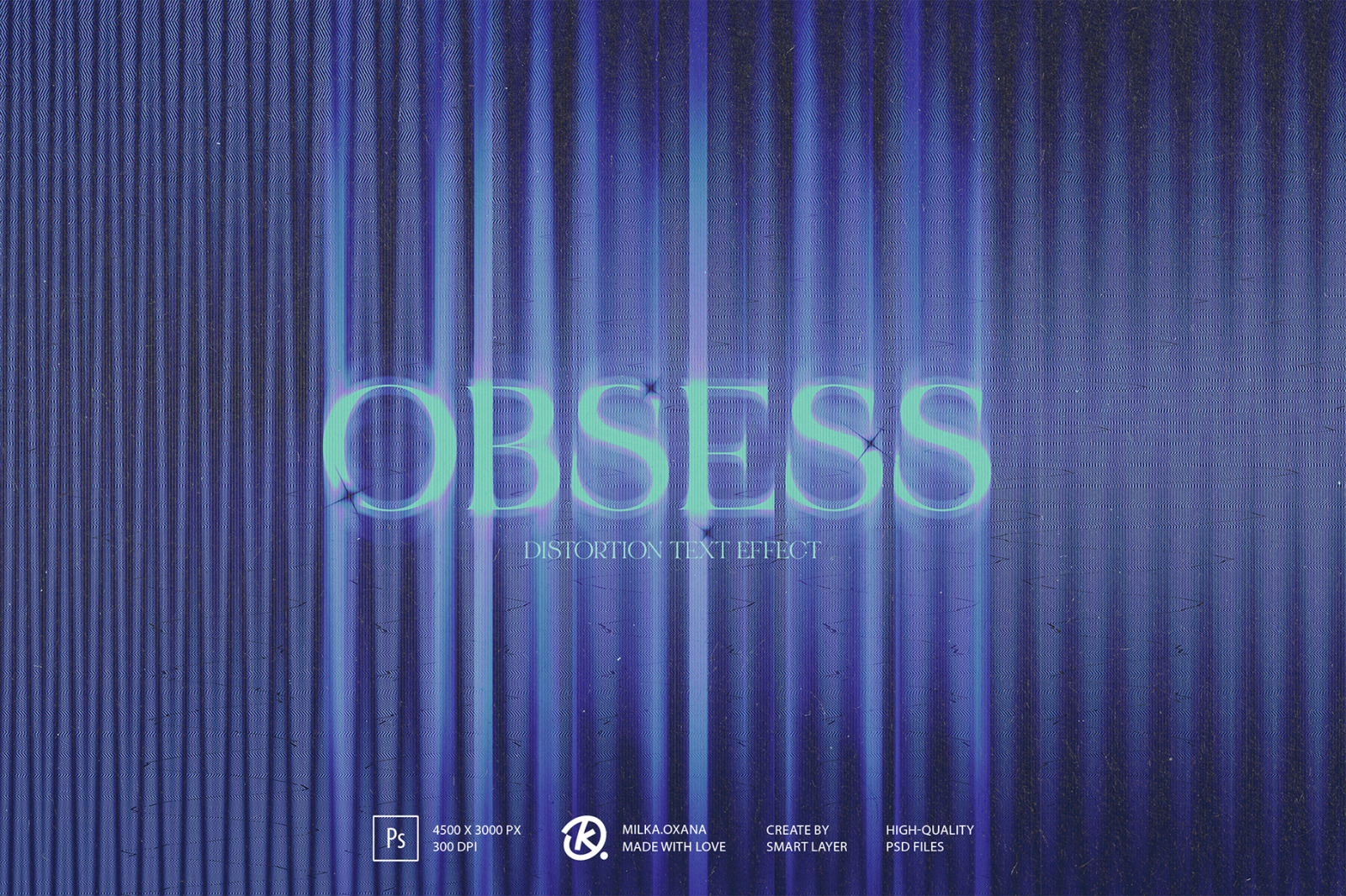 Obsess — Distortion Photoshop Text Effect Obsess — Distortion Photoshop Text Effect