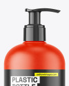 Matte Plastic Bottle w/ Pump Mockup Matte Plastic Bottle w/ Pump Mockup