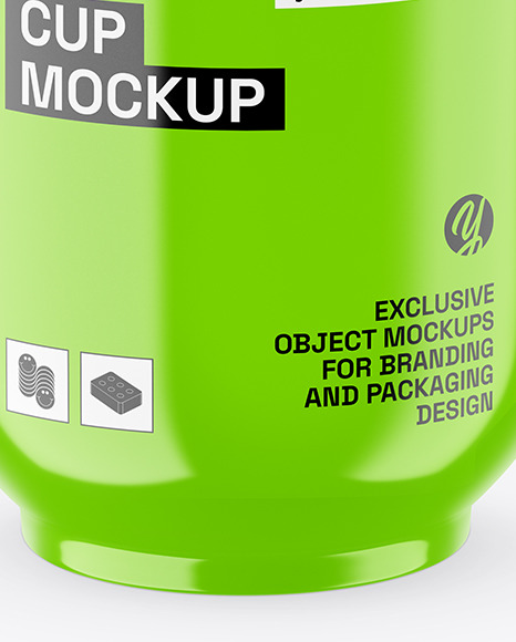 Glossy Coffee Cup Mockup