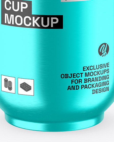 Metallic Coffee Cup Mockup