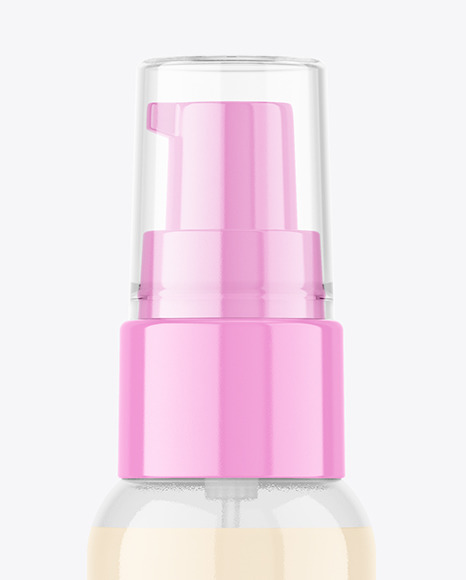 Clear Bottle w/ Pump Mockup