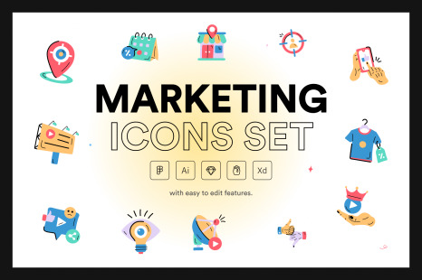 Marketing Icon Set - Media icons