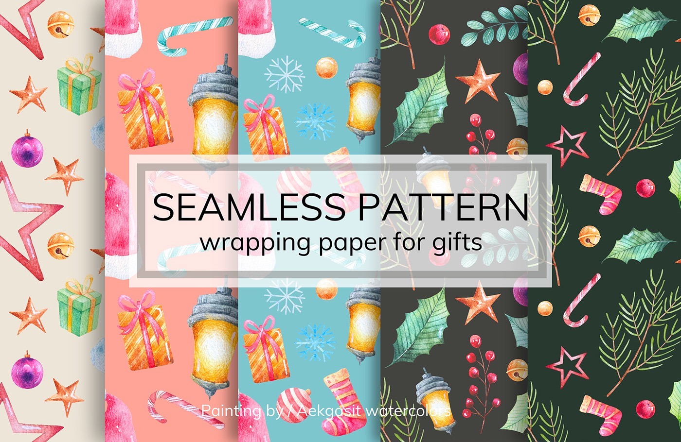 Seamless Pattern for Gift Wrapping Paper Seamless Pattern for Gift Wrapping Paper