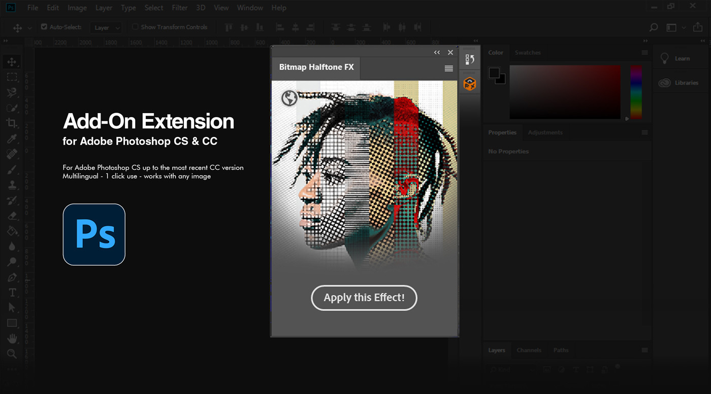 Bitmap Halftone FX - Photoshop Plugin