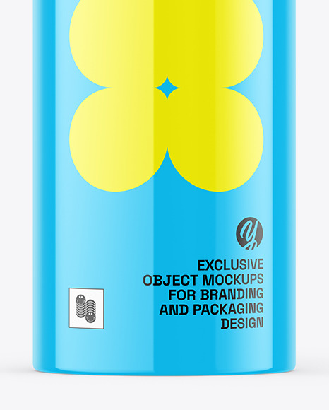 Glossy Tin Can Mockup