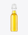 Clear Glass Beer Bottle Mockup