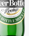 Green Glass Beer Bottle Mockup