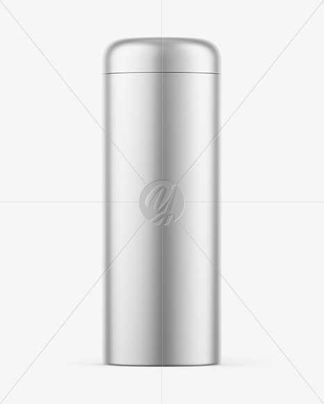 Matte Metallic Tin Can Mockup