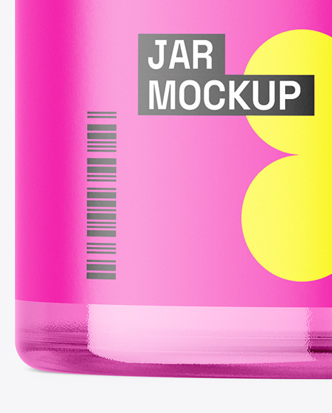 Colored Glass Jar Mockup