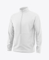 Men's Quarter Zip Windbreaker Jacket Mockup - Half Side View