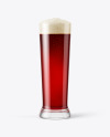 Red Ale Beer Glass Mockup