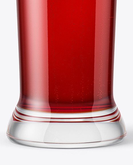 Red Ale Beer Glass Mockup