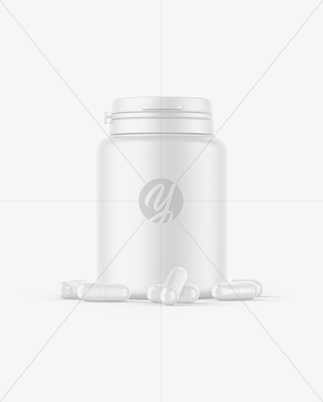 Matte Jar W/ Pills Mockup