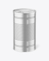 Matte Metallic Tin Can Mockup