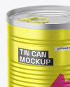 Matte Metallic Tin Can Mockup