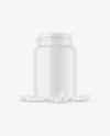 Glossy Jar W/ Pills Mockup