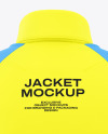 Men's Quarter Zip Windbreaker Jacket Mockup - Back View