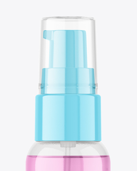 Clear Bottle w/ Pump Mockup