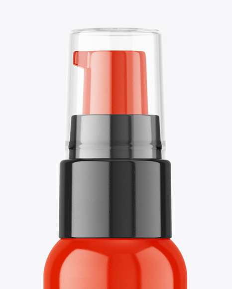 Glossy Bottle w/ Pump Mockup