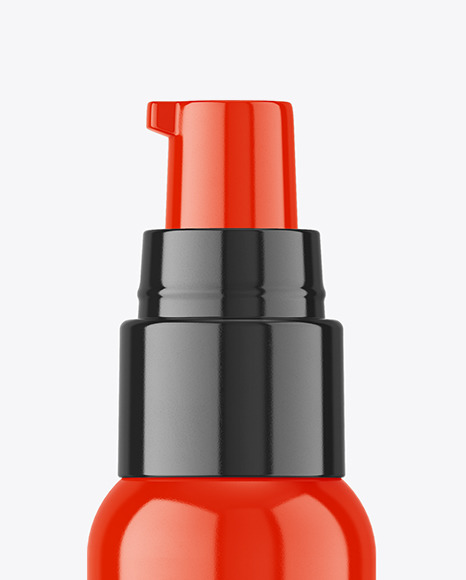 Glossy Bottle w/ Pump Mockup Glossy Bottle w/ Pump Mockup