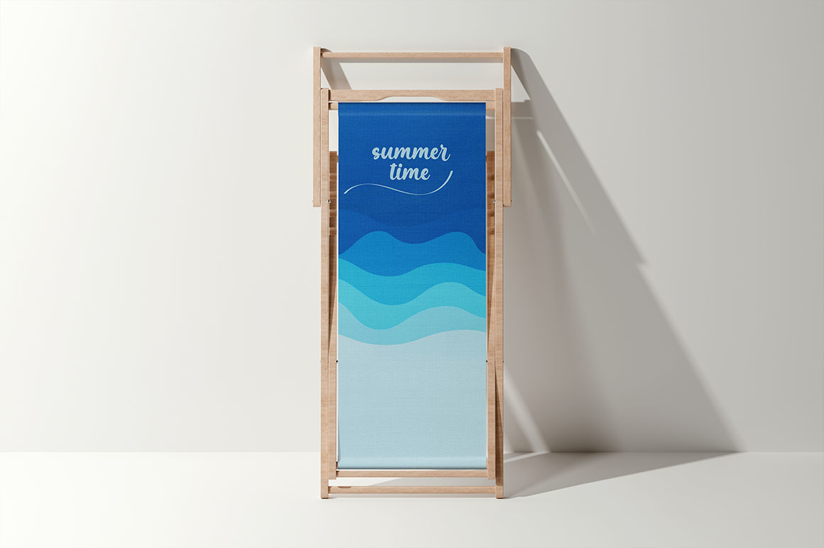 Beach Folding Chair Mockup