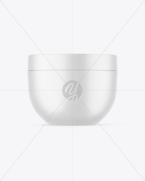 Matte Cosmetic Jar Mockup