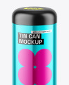 Glossy Metallic Tin Can Mockup