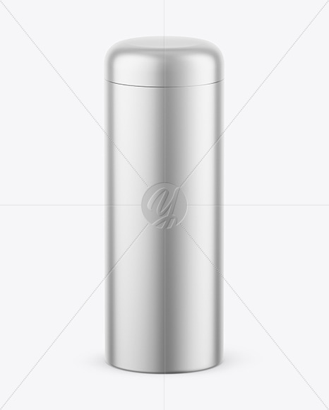 Matte Metallic Tin Can Mockup